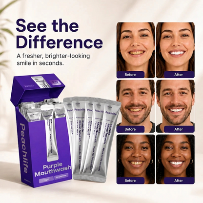 Peachlife Purple Mouthwash — Fresh Breath in 30 Seconds
