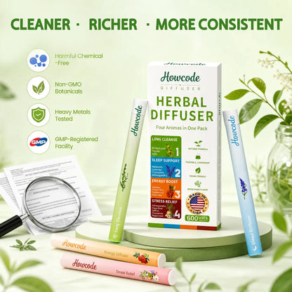 Howcode®New Blend - Full Set Diffusers – 4 Aroms In 1 Box